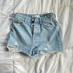 Zara high waisted denim shorts